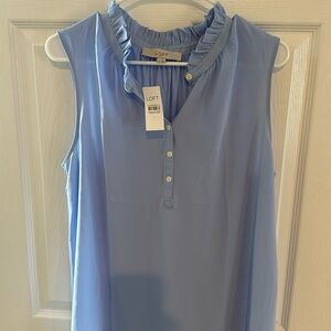 Loft New With Tags Blue Blouse Size Large